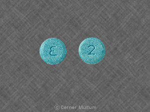 Pill 2 E Blue Round is Hydromorphone Hydrochloride