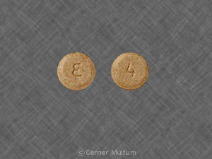 Pill E 4 Beige Round is Hydromorphone Hydrochloride