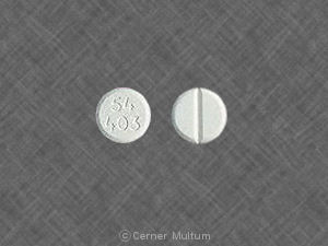 Pill 54 403 White Round is Hydromorphone Hydrochloride