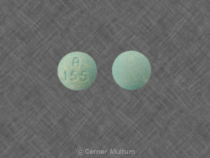 Pill A155 Blue Round is Hyoscyamine Sulfate