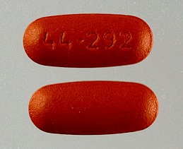 Pill 44 292 Brown Capsule/Oblong is Ibuprofen