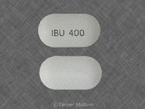 Pill IBU 400 White Elliptical/Oval is Ibuprofen