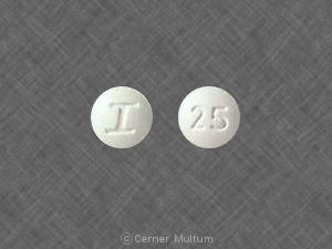 Pill I 25 White Round is Imitrex