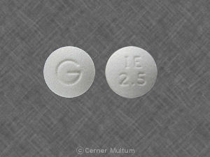 Pill G IE 2.5 White Round is Indapamide