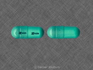 Pill Z 4029 Z 4029 Green Capsule-shape is Indomethacin