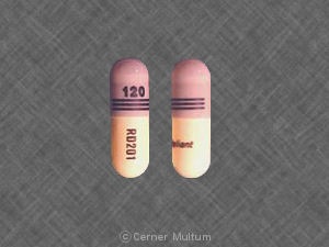 Pill 120 RD201 LOGO Reliant Gray & White Capsule/Oblong is InnoPran XL
