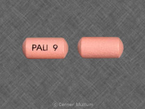 Pill PALI 9 Pink Elliptical/Oval is Invega