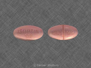 Pill ISOPTIN SR 180 MG er Isoptin SR 180 mg