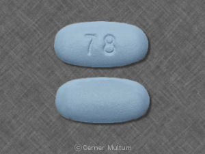 Pill 78 Blue Elliptical/Oval is Janumet XR