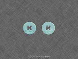 Pill K ROCHE 1 K KLONOPIN Blue Round is Klonopin