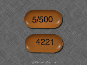 Kombiglyze XR metformin hydrochloride extended-release 500 mg / saxagliptin 5 mg 4221 5/500