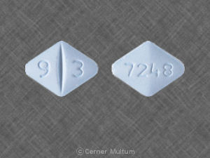 Pill 9 3 7248 Blue Four-sided is Lamotrigine