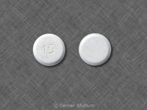 Pill 15 White Round is Lansoprazole (Orally Disintegrating)