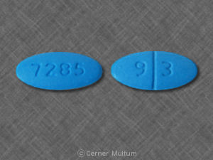 Pill 93 7285 Blue Oval is Levetiracetam