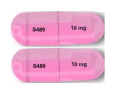Pill S489 10 mg Pink Capsule-shape is Vyvanse