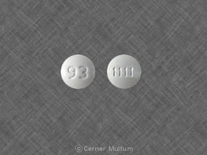 Pill 93 1111 White Round is Lisinopril