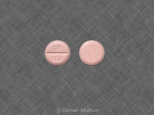 Pill GP 112 Pink Round is Lisinopril