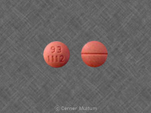 Pill 93 1112 Pink Round is Lisinopril