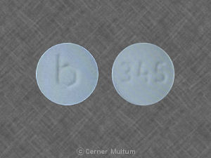 Pill 345 b White Round is Lithium Carbonate