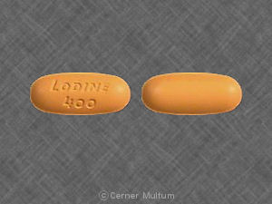 Pill LODINE 400 Orange Elliptical/Oval is Lodine