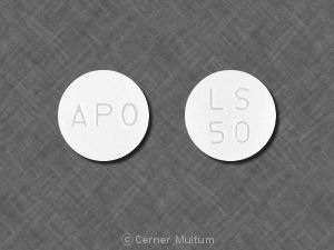 Pill APO LS 50 White Round is Losartan Potassium