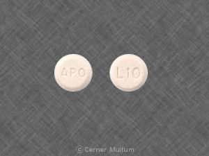 Pill APO L10 White Round is Lovastatin