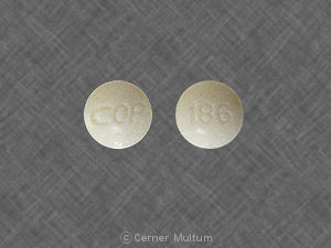 Pill 186 COP Yellow Round is Luride