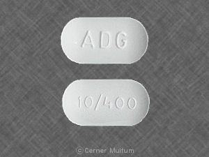 Pill ADG 10/400 White Elliptical/Oval is Magnacet