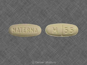 Materna Prenatal Multivitamins with Folic Acid 1 mg MATERNA M 55