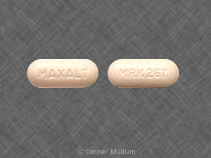 Pill MAXALT MRK267 Orange Elliptical/Oval is Maxalt