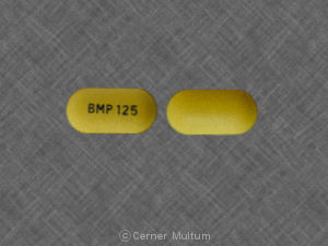 Pill BMP 125 Yellow Elliptical/Oval is Menest