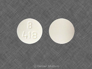Pill B 418 White Round is Mephobarbital