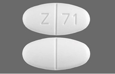 Pill Z 71 White Oval is Metformin Hydrochloride