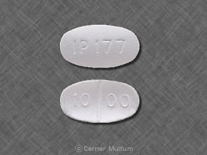 Pill IP 177 10 00 White Elliptical/Oval is Metformin Hydrochloride