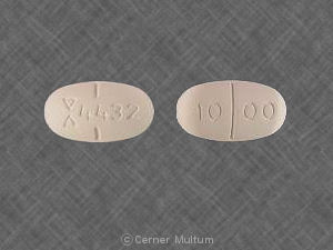 Pill Logo 4432 10 00 White Oval is Metformin Hydrochloride
