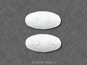 Metformin hydrochloride 1000 mg 93 72 14