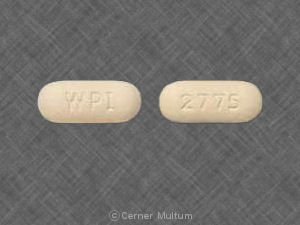 Pill WPI 2775 Orange Elliptical/Oval is Metformin Hydrochloride