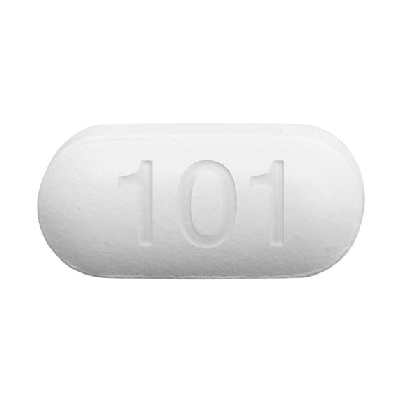 Pill 101 White Capsule/Oblong is Metformin Hydrochloride Extended-Release