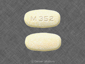 Metformin hydrochloride extended release 500 mg M 352