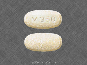 Pill M 350 Tan Oval is Metformin Hydrochloride Extended Release