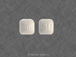 Pill COPLEY 411 White Four-sided is Methazolamide