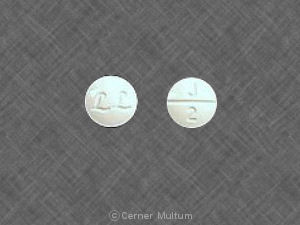 Pill LL J 2 White Round is Methazolamide