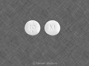 Pill M 10 White Round is Methylphenidate Hydrochloride