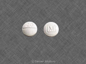 Methylphenidate hydrochloride 20 mg M 20