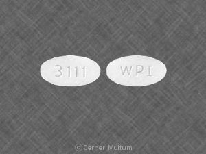Pill 3111 WPI White Elliptical/Oval is Methylphenidate Hydrochloride SR