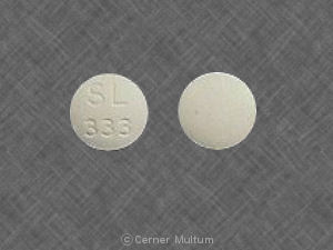 Pill SL 333 White Round is Metronidazole