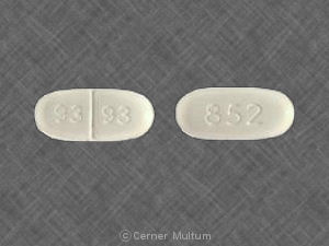 Pill 93 93 852 White Oval is Metronidazole