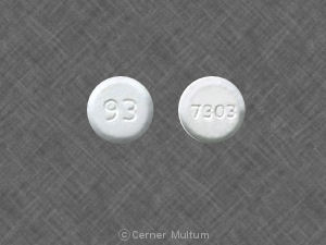 Pill 7303 93 White Round is Mirtazapine