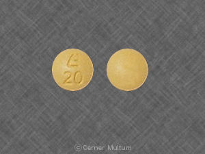Pill E 20 Yellow Round is Mirtazapine