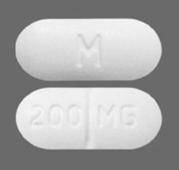 M 200 MG Pill Images (White / Capsule 